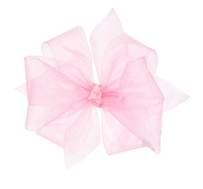 Med Organza Double Bow Light Pink