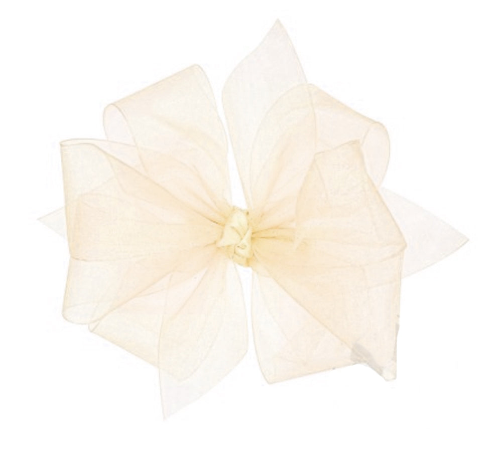 Med Organza Double Bow Ivory