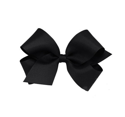 Medium Solid Grosgrain Bow Black