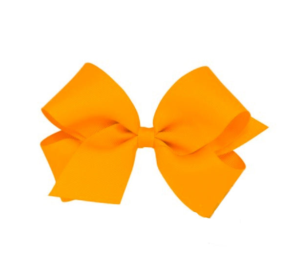 Medium Solid Grosgrain Bow Orange