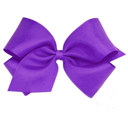 King Grosgrain Bow Purple