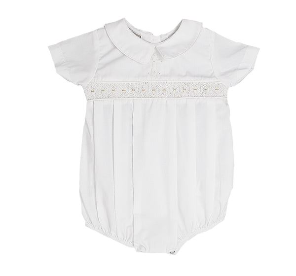 Romper blanco con cruz dorada -Little Threads