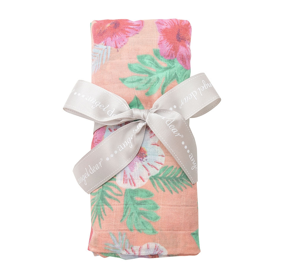 Hibiscus Pink Swaddle Blanket