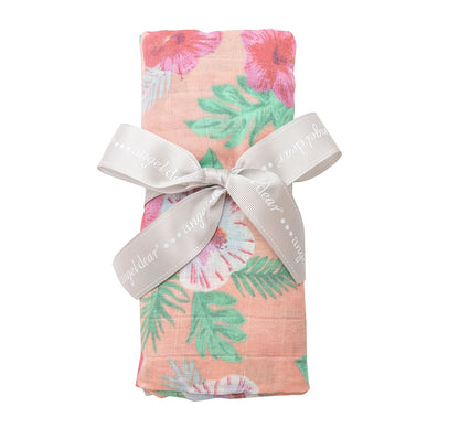 Hibiscus Pink Swaddle Blanket