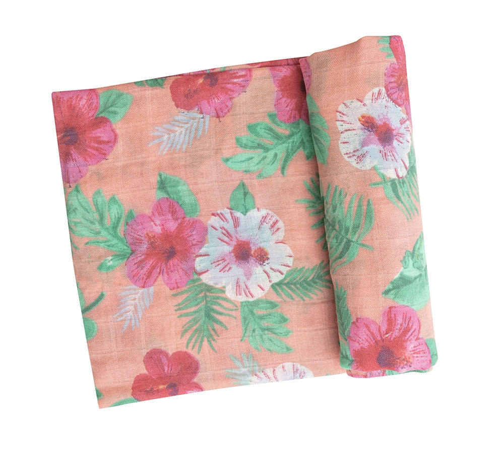 Hibiscus Pink Swaddle Blanket