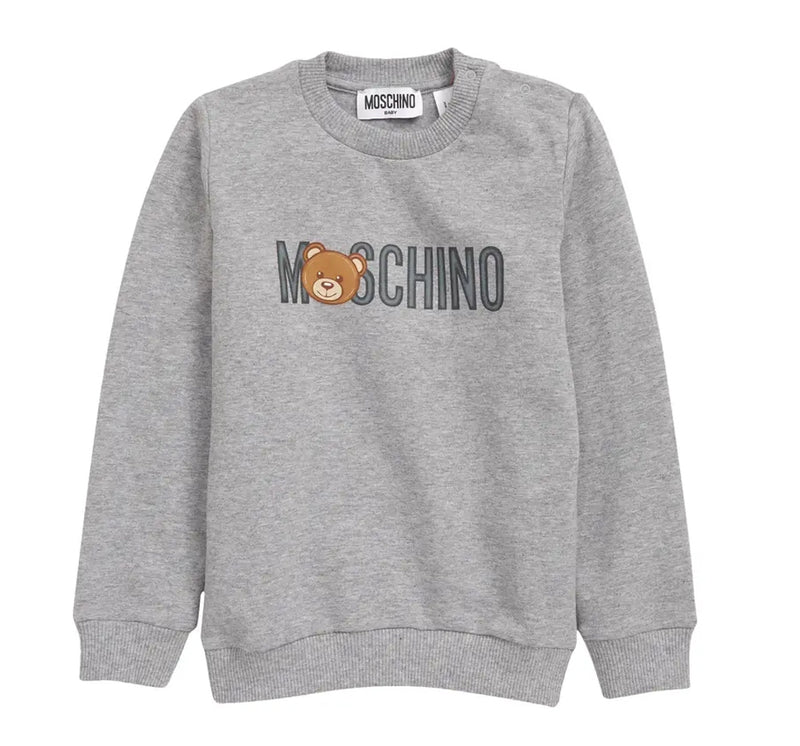 Sudadera Gris Osito-Moschino