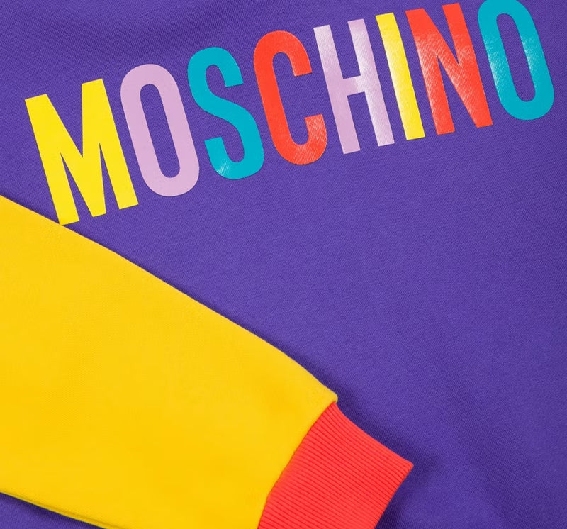Sudadera Con Capucha Violeta Block Multi-Moschino