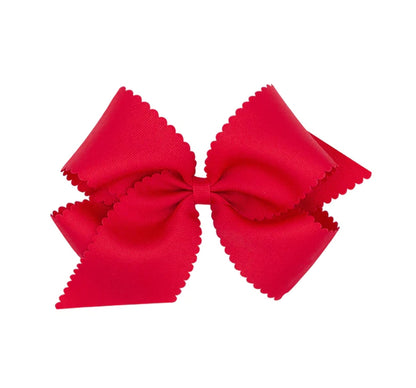 King GG Bow W/Scalloped Edge Red