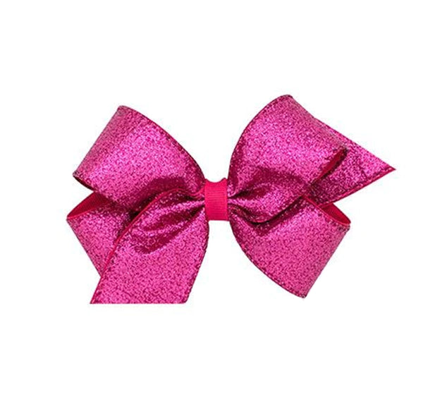 Med Glitter GG Overlay Bow Fucshia