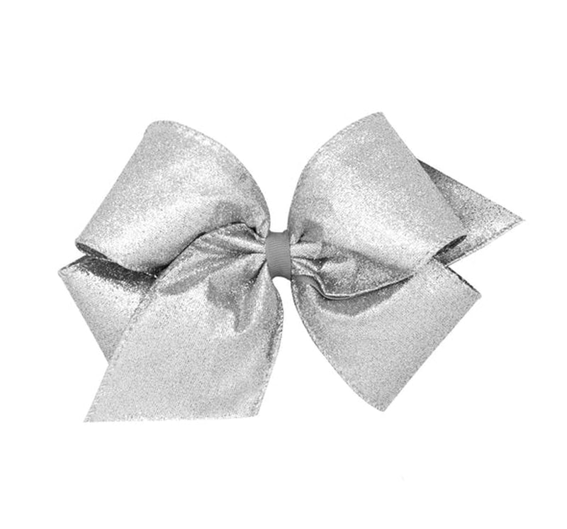 Med Glitter GG Overlay Bow Silver