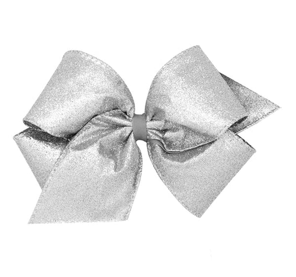 King Glitter GG Overlay Bow Silver