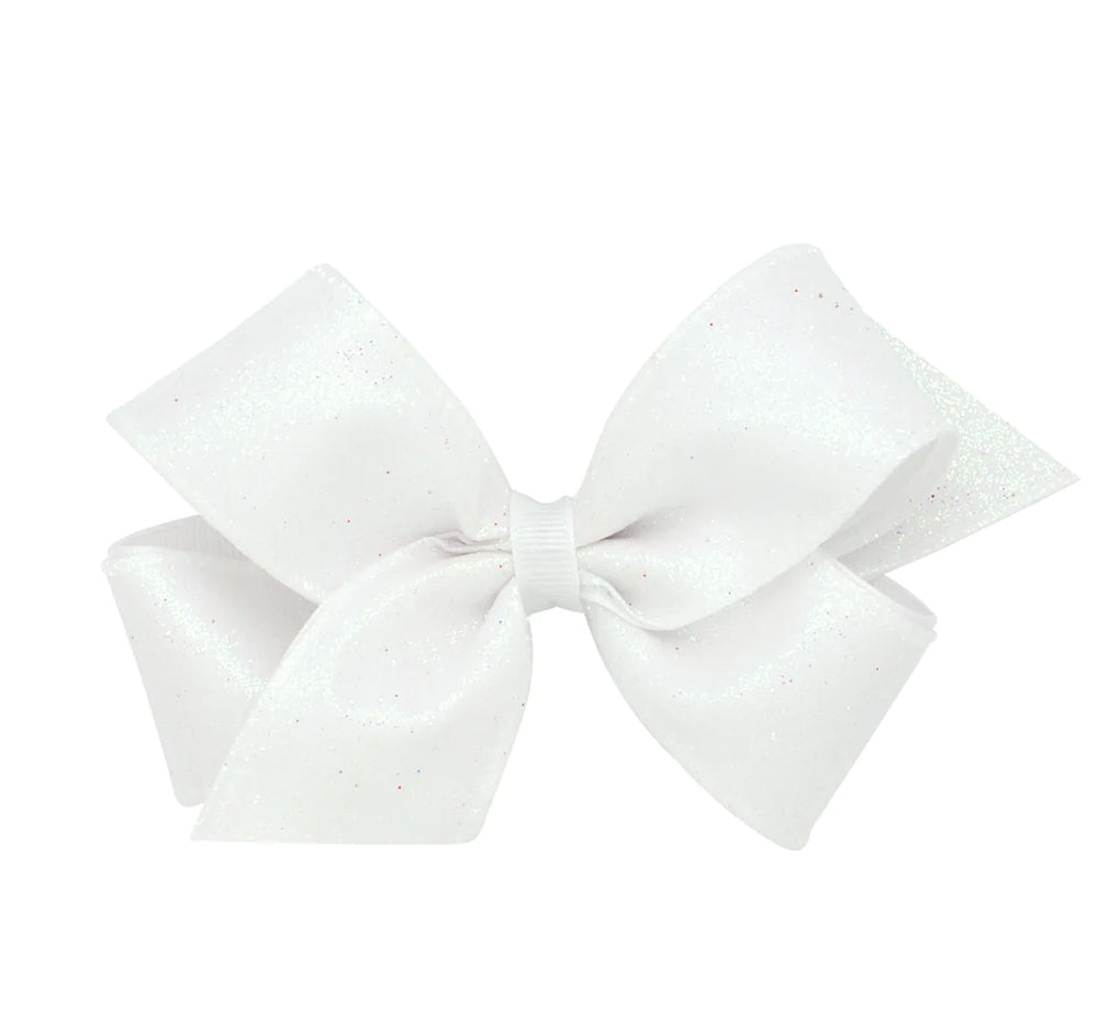 King Glitter GG Overlay Bow White