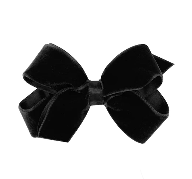 Small King Velvet Basic Bow Black