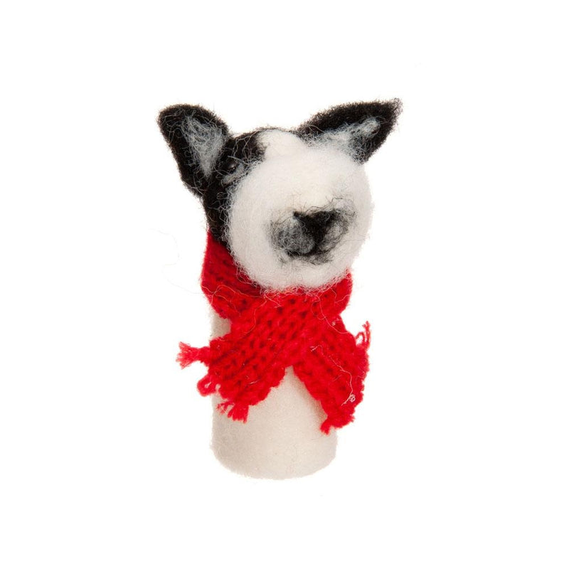 Christmas Finger Puppet Dog