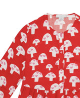 Vestido Bebe Mushrooms Crepe Red