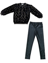 Conjunto De Sudadera Con Estrellas Y Leggings