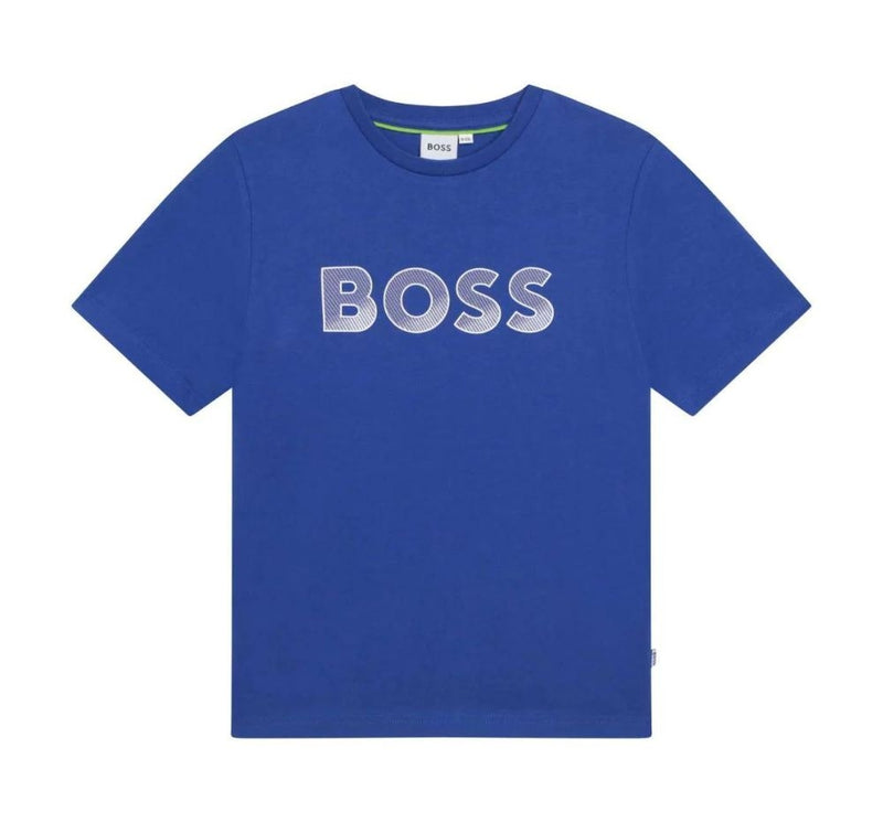 Playera Azul Con Logo Boss