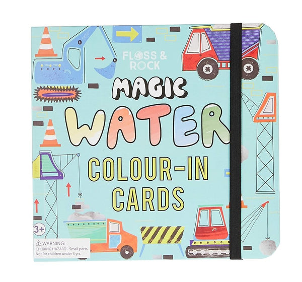 Tarjetas Mágicas Para Colorear Con Agua - Construcción