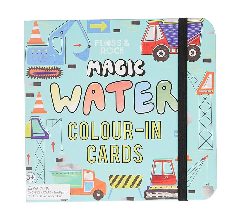 Tarjetas Mágicas Para Colorear Con Agua - Construcción