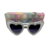 Lentes De Sol Blancos Corazón Chicos