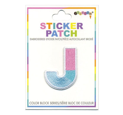 Parche Adhesivo Color Block Inicial J