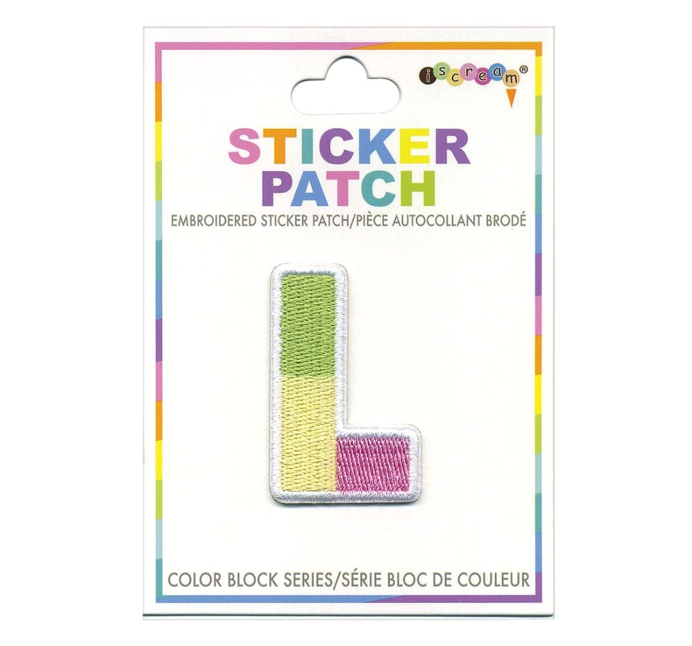 Parche Adhesivo Color Block Inicial L