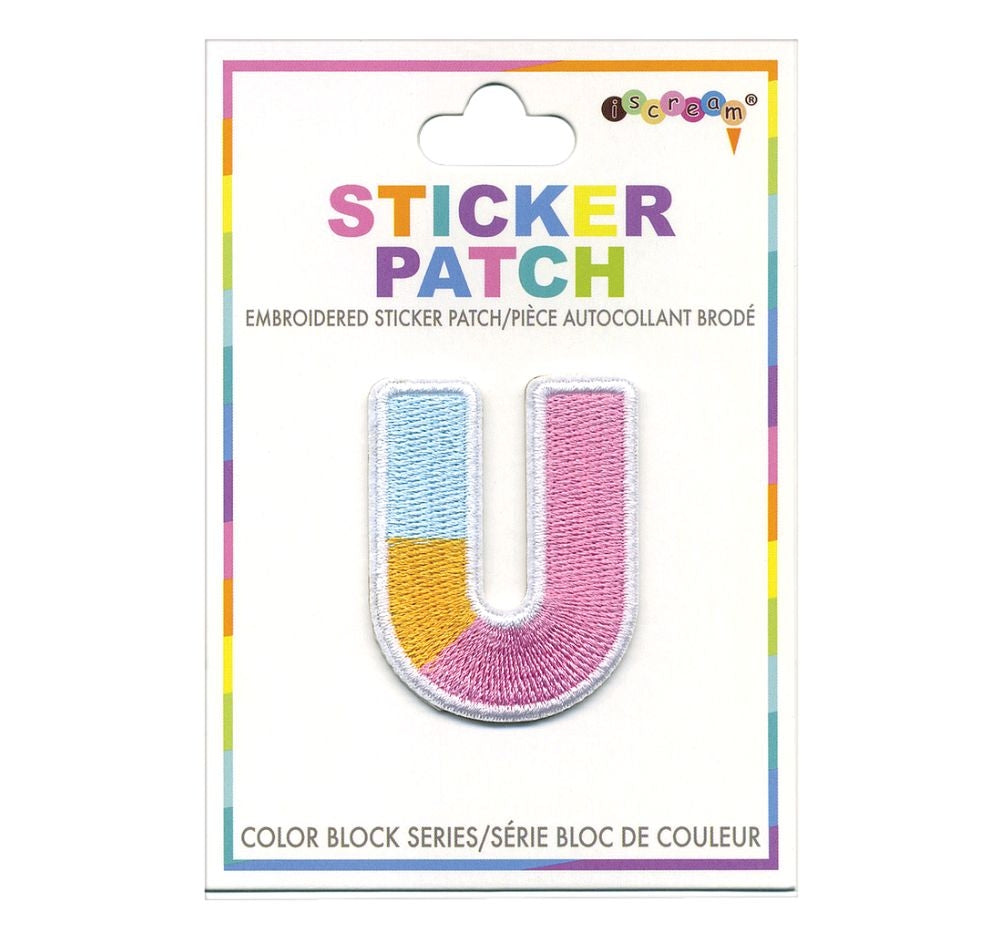 Parche Adhesivo Color Block Inicial U