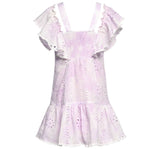 Vestido Con Volantes Tie Dye Rosa