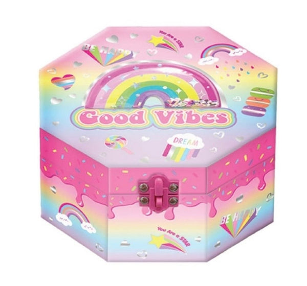 Musical Jewelry Box With Figurine Rainbow