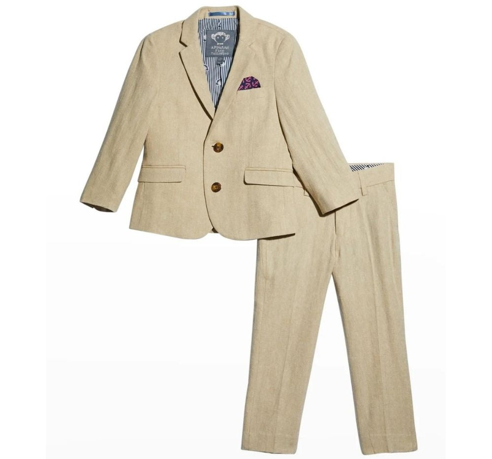 Mod Suit Khaki Herringbone