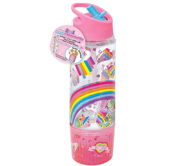 2 in 1 Snack Water Bottle Rainbow