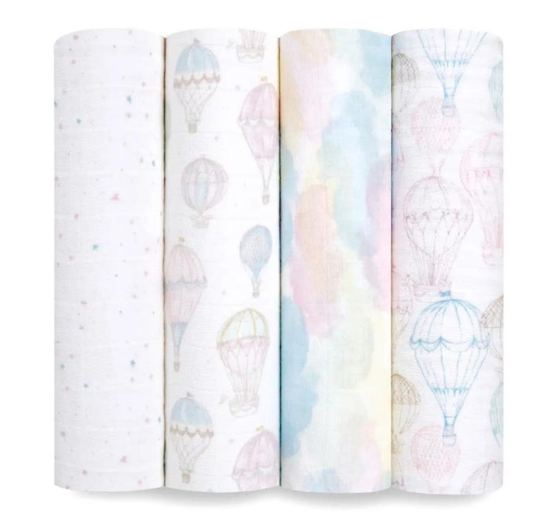 Above The Clouds 4Pack Organic Swaddles