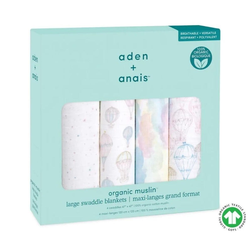 Above The Clouds 4Pack Organic Swaddles