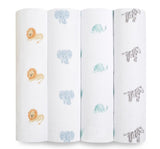 Animal Kingdom 4Pack Organic Swaddles