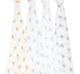 Animal Kingdom 4Pack Organic Swaddles