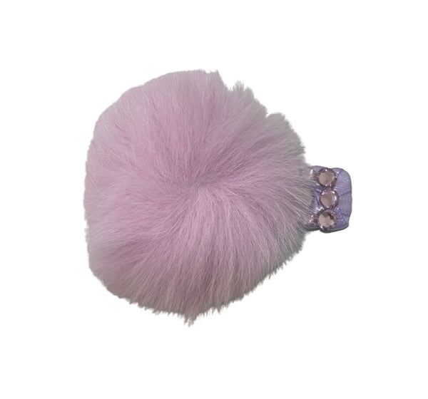 Clip Para El Cabello Con Pom Pom Lavanda