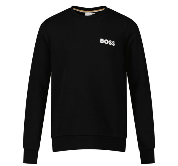 Sudadera Negra Mini Logo Boss
