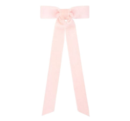 Mini Velvet BowtieW/Tails Light Pink