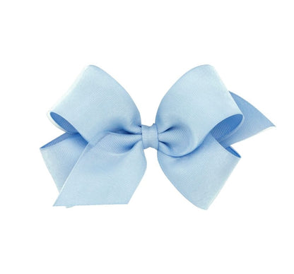 Medium Organza/Gro Overlay Bow Blue