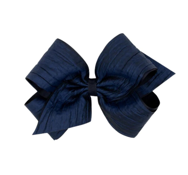 Moño Mediano Taffeta Navy