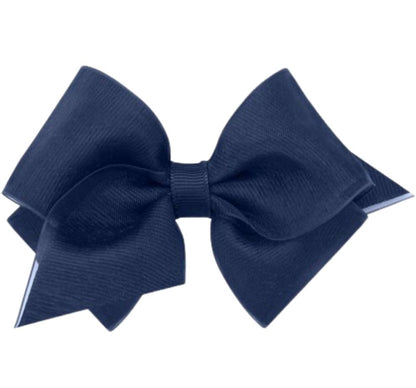 King Organza Gro Overlay Bow Navy