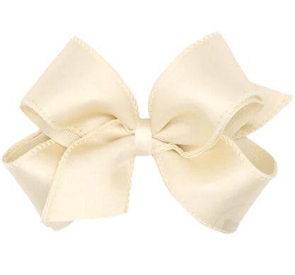 King Jewel Satin/Gg Overly Bow Antique White