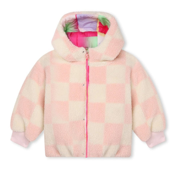 Reversible Hooded Coat Pink Pale