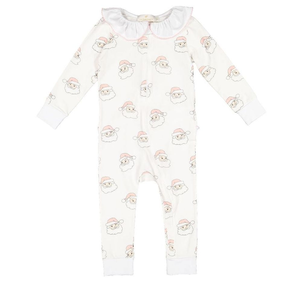 Pink Santa Baby Girl Footie