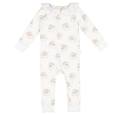Pink Santa Baby Girl Footie