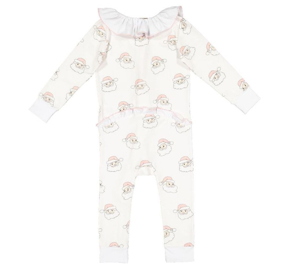 Pink Santa Baby Girl Footie