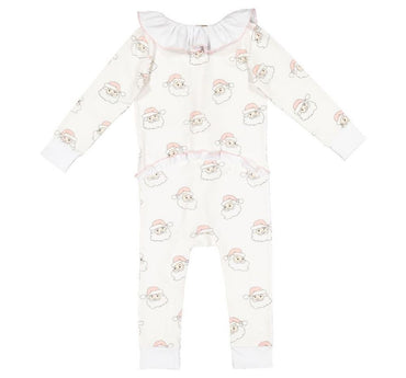 Pink Santa Baby Girl Footie