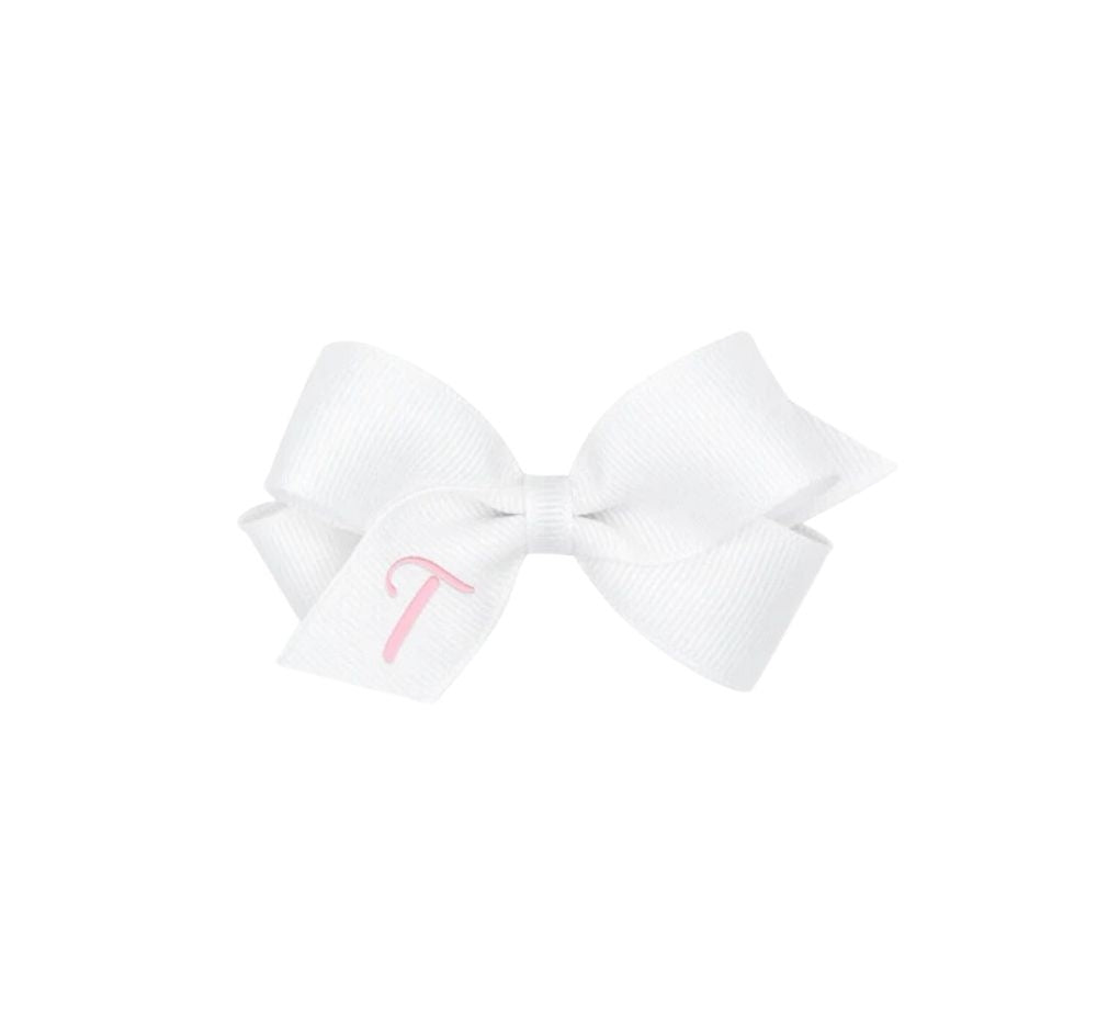 Mini Monogram Gro Bow White T