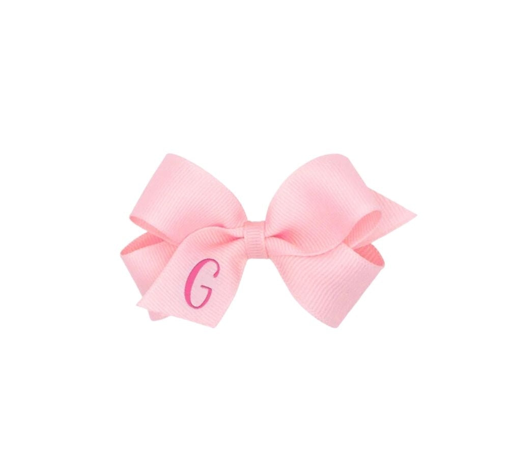 Mini Monogram Gro Bow Light Pink G