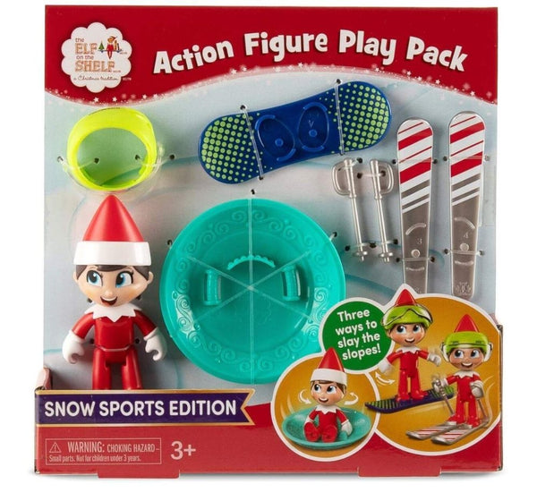 Action Figure Plays Snow Sports